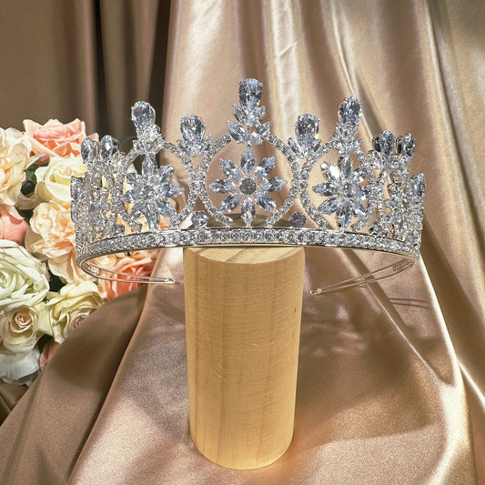 #25419013 Bridal Tiara with Cubic Zirconia Stones Make a Statement on Your Wedding Day