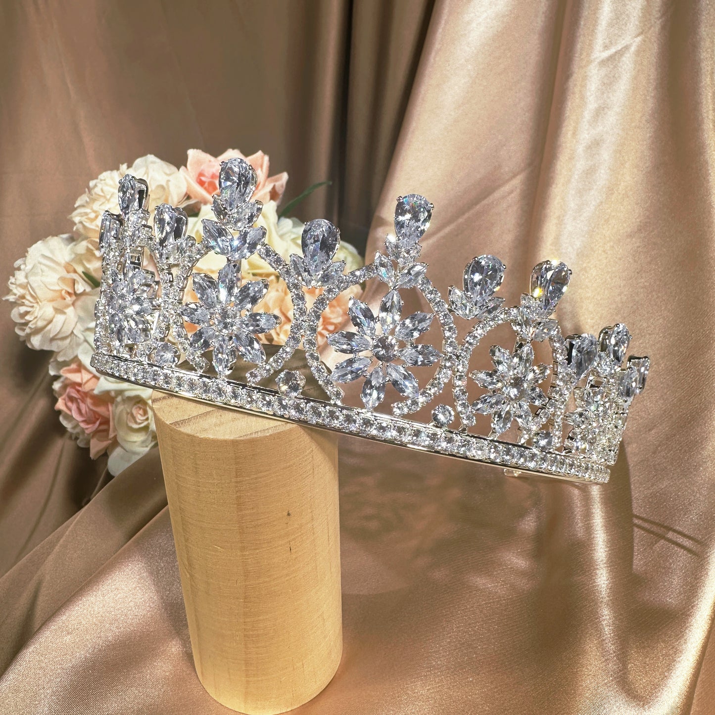 #25419013 Bridal Tiara with Cubic Zirconia Stones Make a Statement on Your Wedding Day