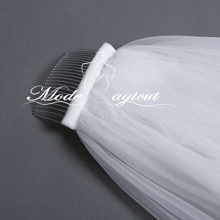 #30308026 Lace Cathedral Bridal Veils Two-tier
