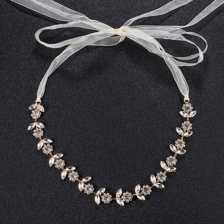 #04418229 Golden Color Ladies  Rhinestone, Alloy Headband