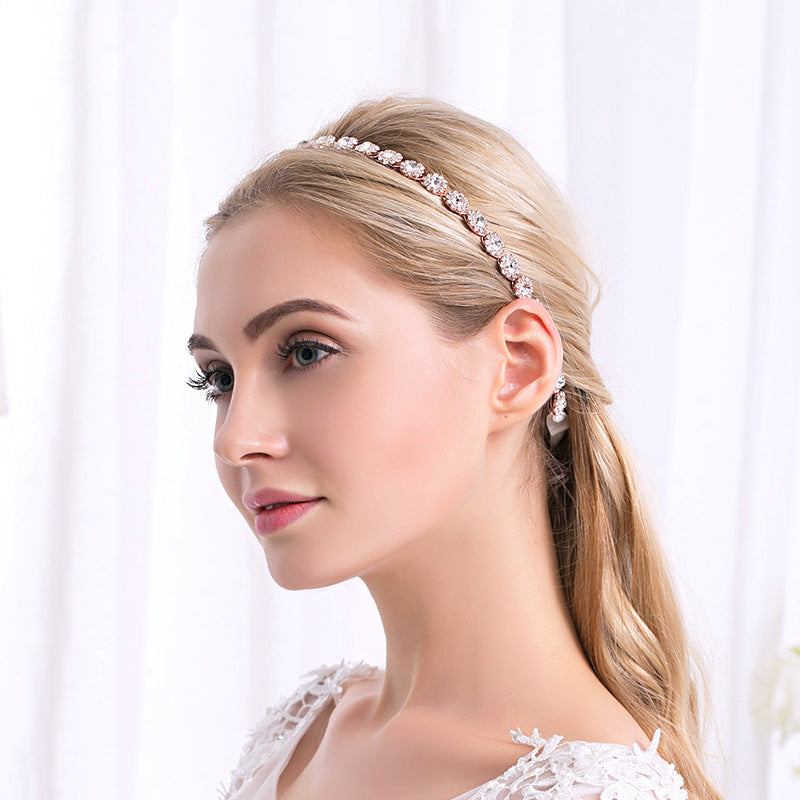 #05418225 Ladies Elegant Alloy/Rhinestone Headbands Available Golden, Rose Gold