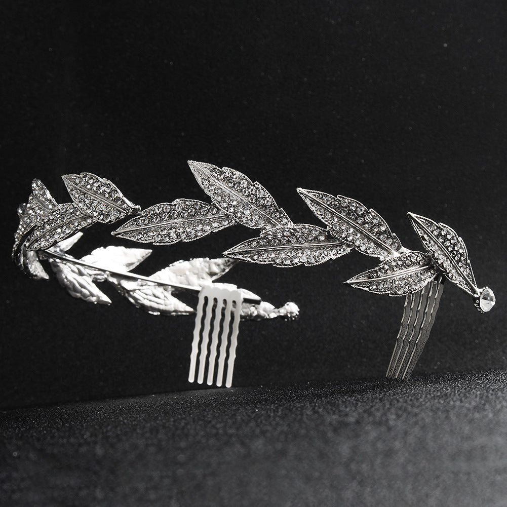 #07418206 Olive leaf shape Rhinestone Headbands