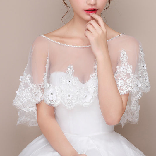 #11228001 Ivory Elegant Bridal Wrap