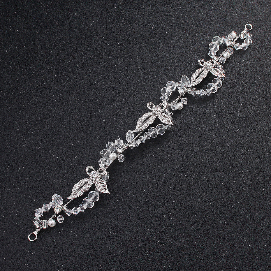 #04418080 Rhinestone Leaf Headband With Crystal embellished