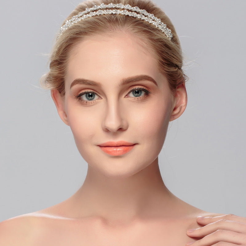04419079 Delicate Crystal Headband for Wedding, Party, Birthday