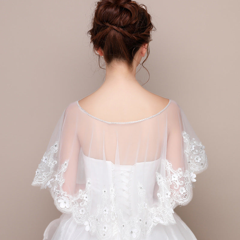 #11228001 Ivory Elegant Bridal Wrap