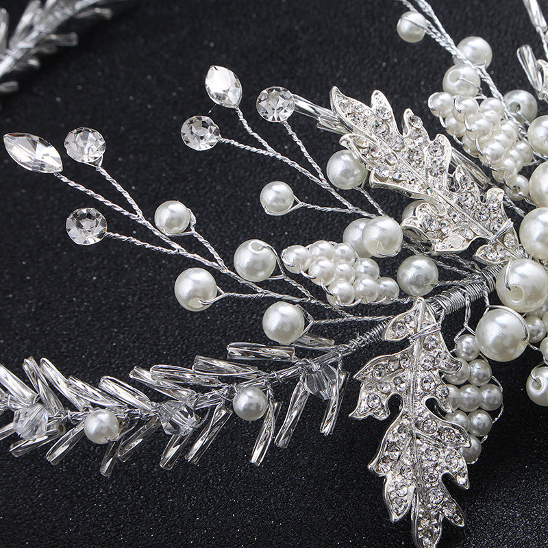 #07418201 The Beautiful Rhinestone, Imitation Pearls, Alloy Hairpiece