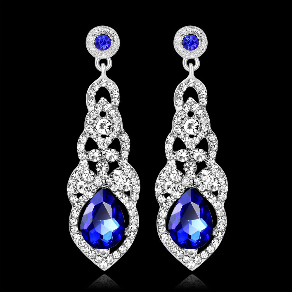 #02538096 Ladies' Classic Alloy/Rhinestone Drop Earring
