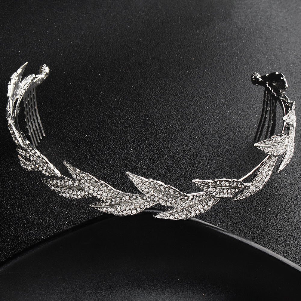 #07418206 Olive leaf shape Rhinestone Headbands