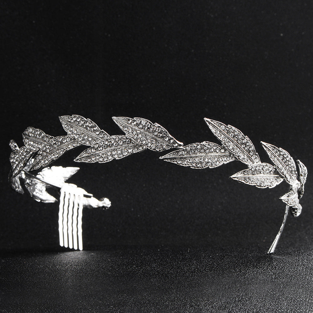 #07418206 Olive leaf shape Rhinestone Headbands