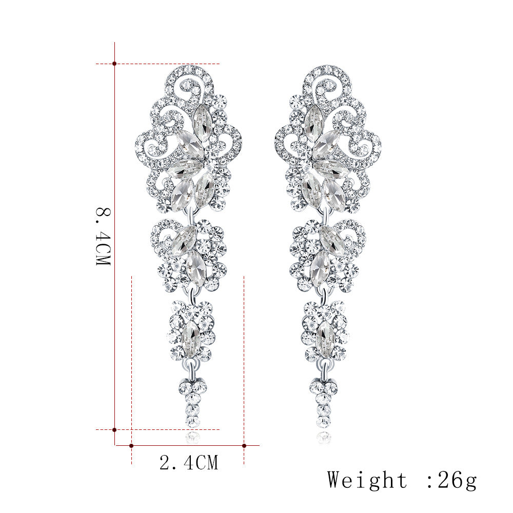 #02538099 Gorgeous Long Alloy/Rhinestone Drop Earrrings