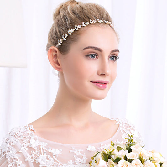 #04418229 Golden Color Ladies  Rhinestone, Alloy Headband