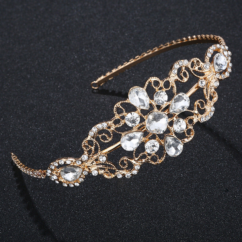 #04418072 Rhinestone Alloy Silver & Golden Tiara (Available Golden Silver Color)