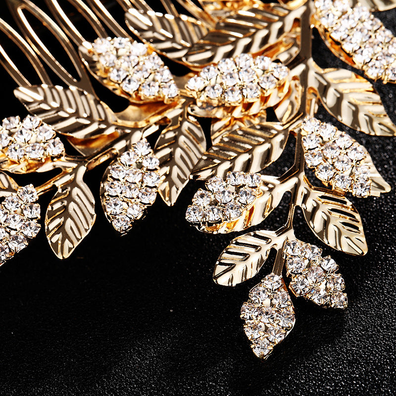 #02418210 Golden Leaves Hair Comb