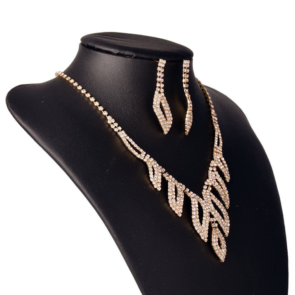 #03518091 Ladies' Alloy/ Rhinestones Golden Jewelry Sets