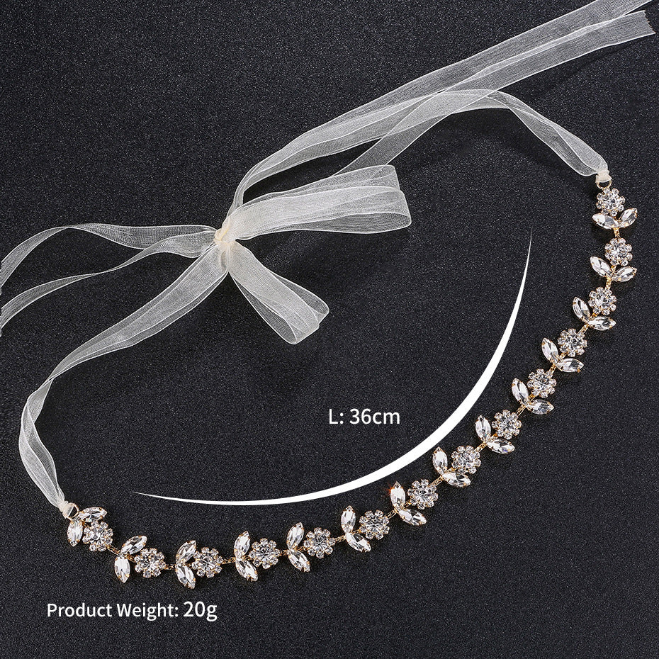 #04418229 Golden Color Ladies  Rhinestone, Alloy Headband