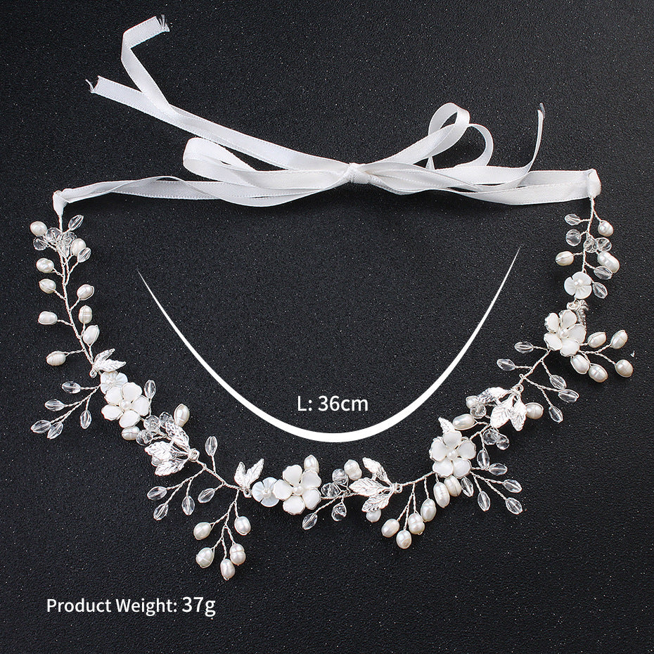 #11418233 Ladies Elegant Alloy Headbands With Pearls, Crystal
