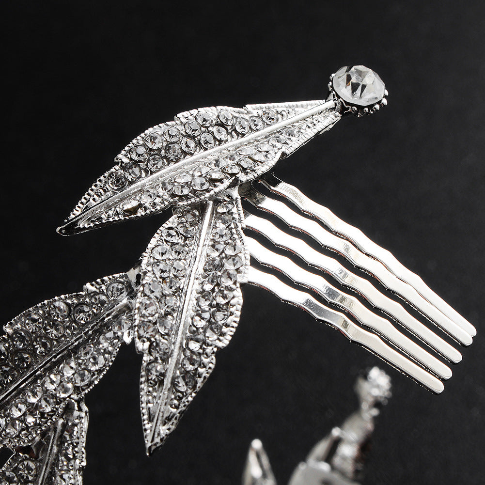 #07418206 Olive leaf shape Rhinestone Headbands