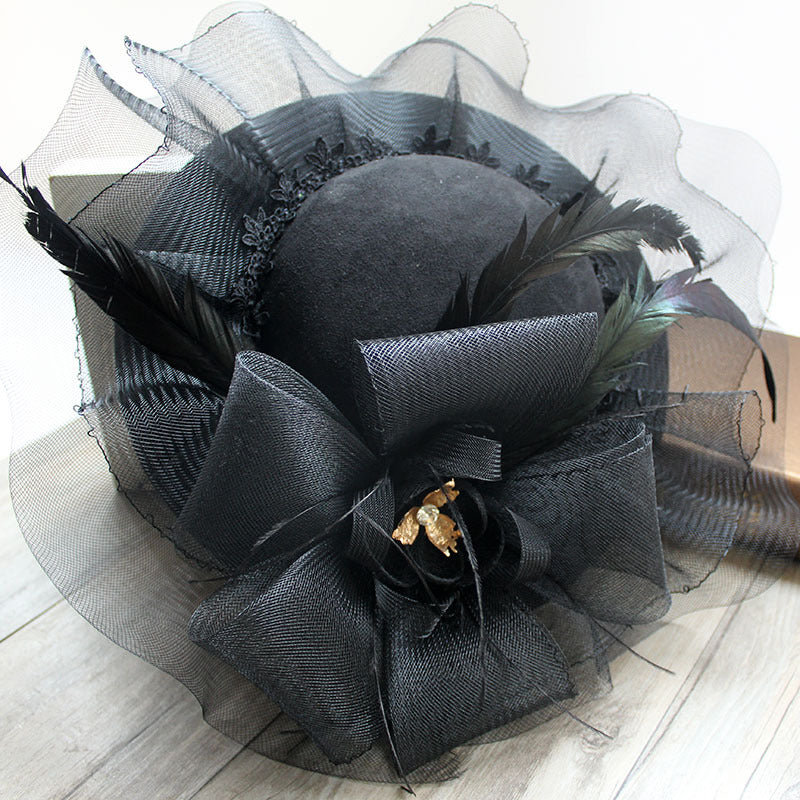 #12948019 Black Elegant Ladies' Fascinators