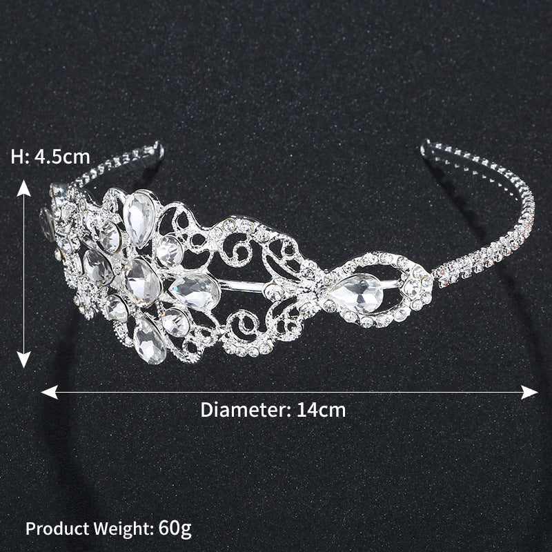 #04418072 Rhinestone Alloy Silver & Golden Tiara (Available Golden Silver Color)