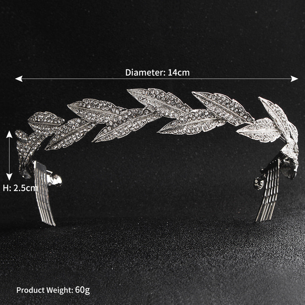 #07418206 Olive leaf shape Rhinestone Headbands