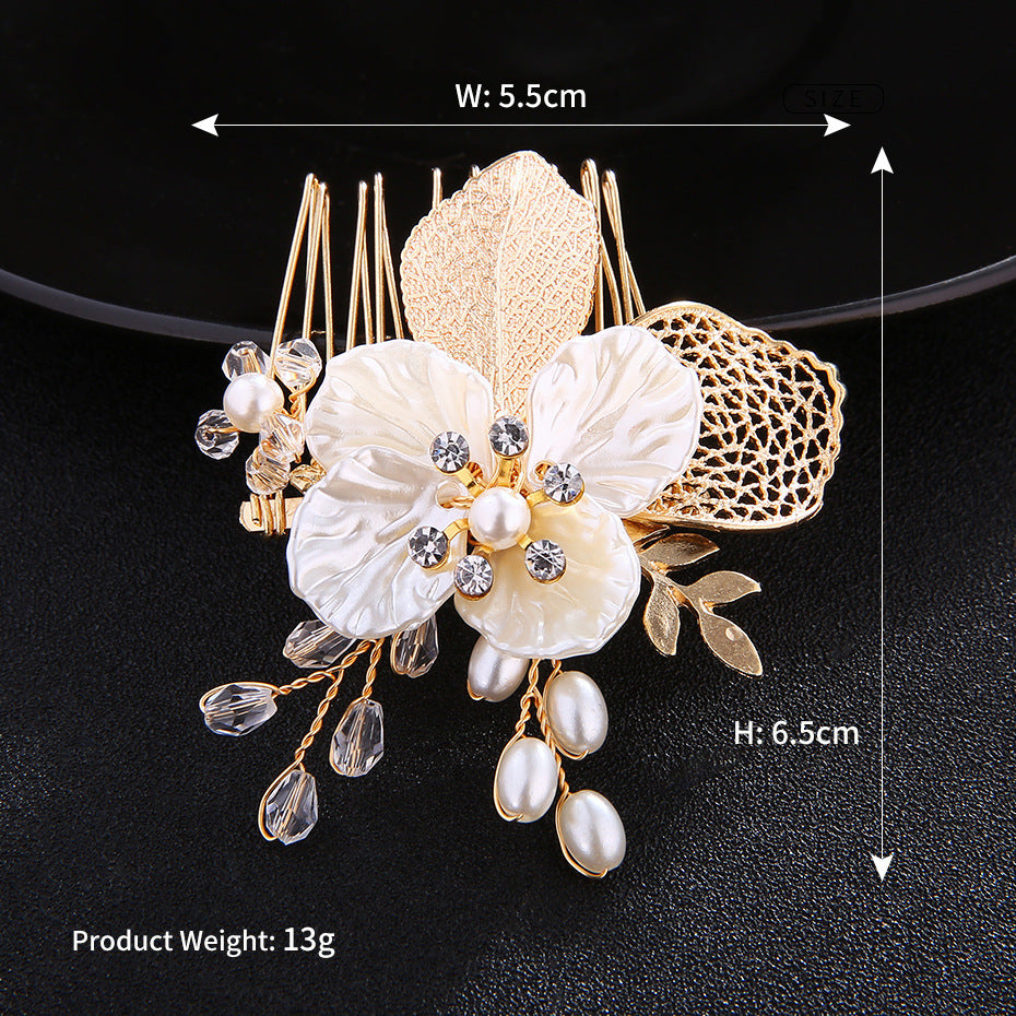 #04418226 The Beautiful Golden Flower Hand Made Comb