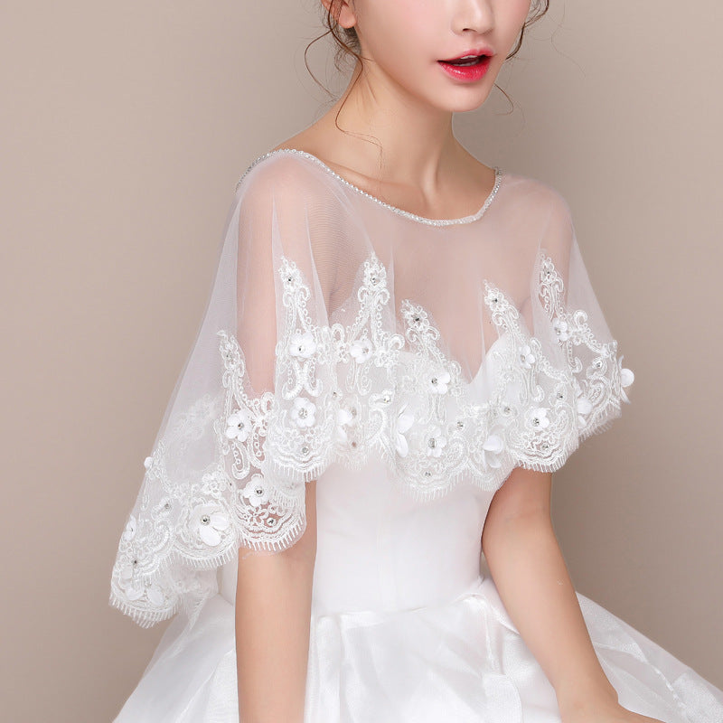 #11228001 Ivory Elegant Bridal Wrap