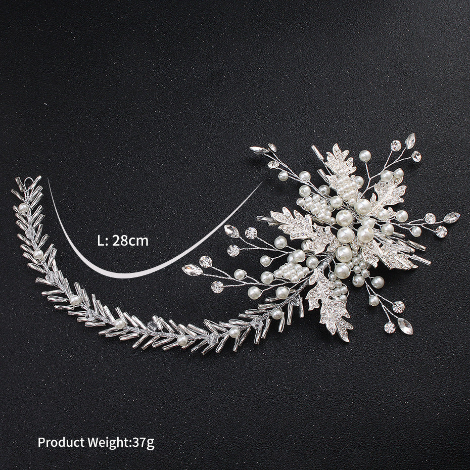 #07418201 The Beautiful Rhinestone, Imitation Pearls, Alloy Hairpiece