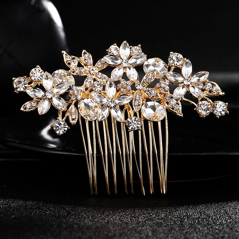 #04418217 Cubic Zirconia Hair Comb (Silver, Golden)