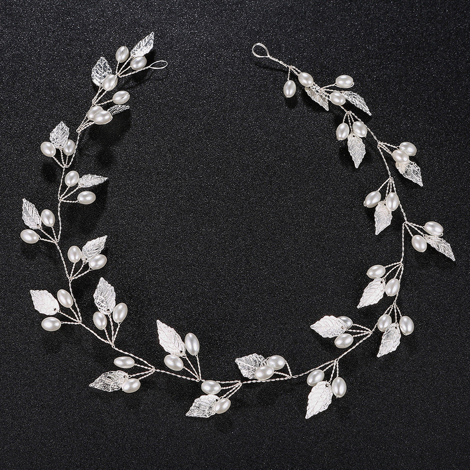 #04418202 Hand Made Imitation Pearls/Alloy Headband