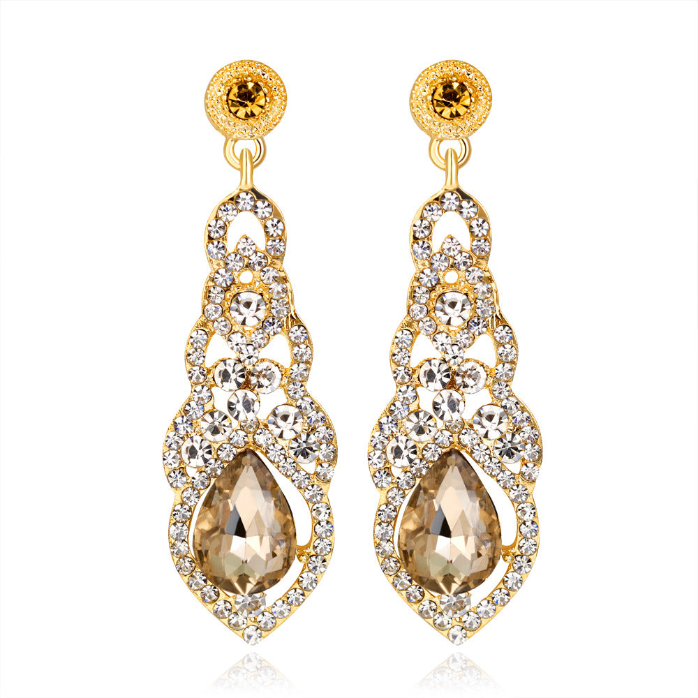 #02538096 Ladies' Classic Alloy/Rhinestone Drop Earring