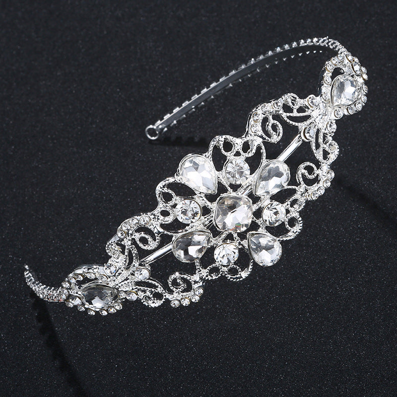 #04418072 Rhinestone Alloy Silver & Golden Tiara (Available Golden Silver Color)