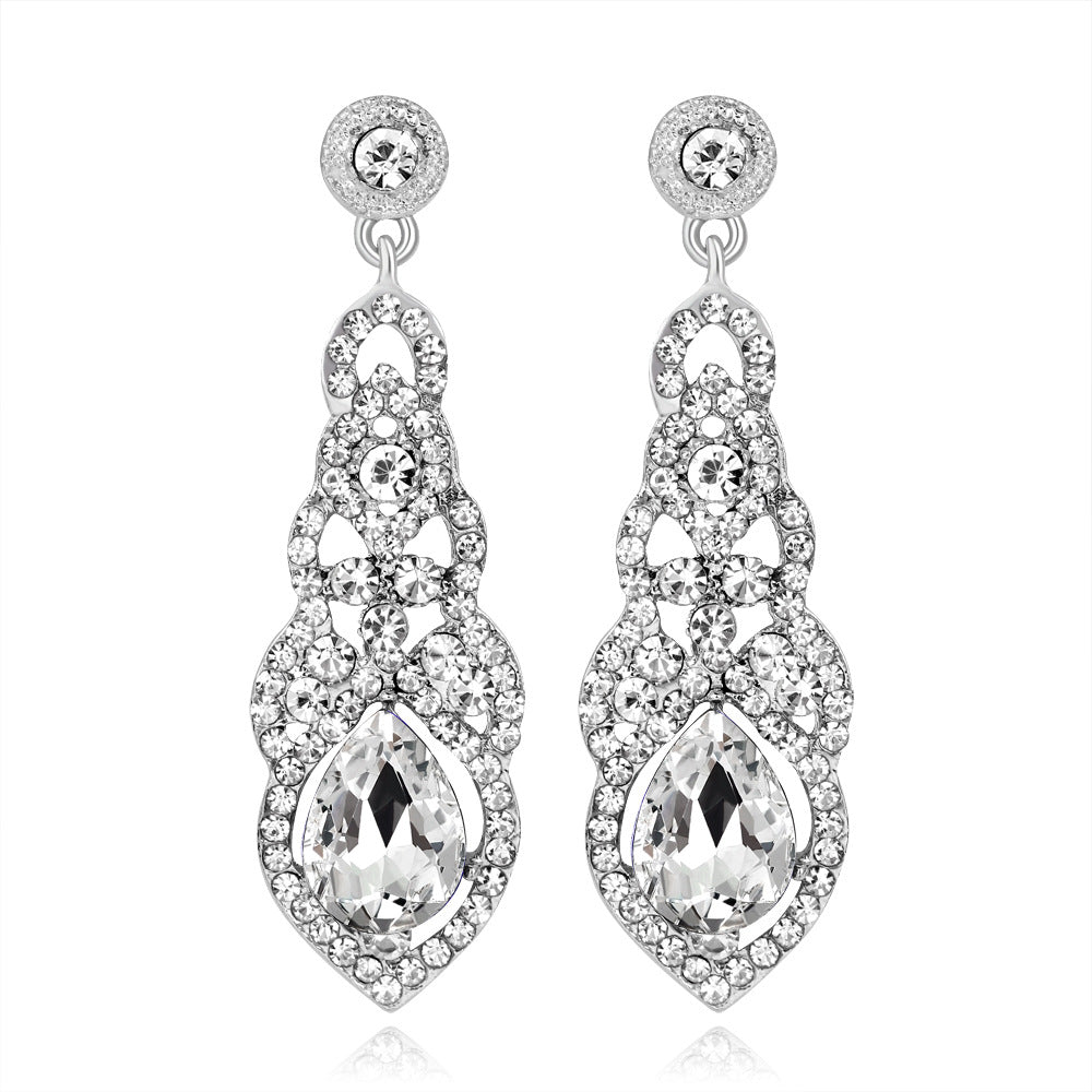 #02538096 Ladies' Classic Alloy/Rhinestone Drop Earring