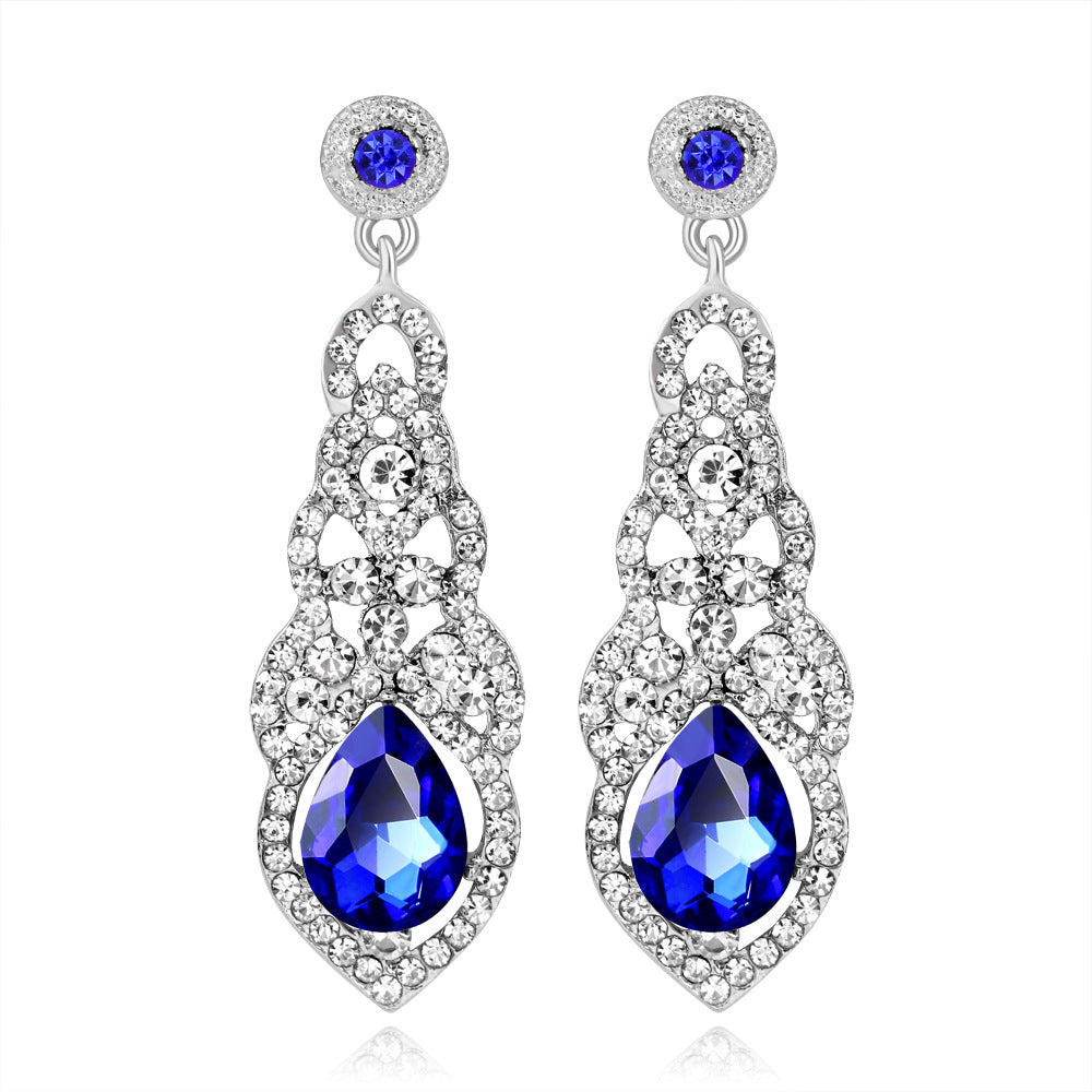 #02538096 Ladies' Classic Alloy/Rhinestone Drop Earring