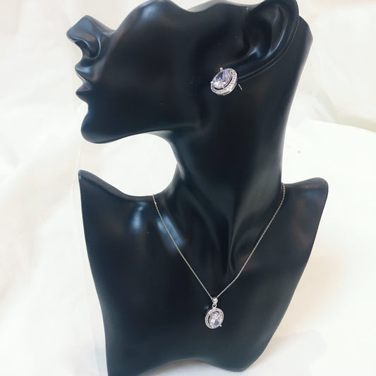 #JMJR002 Ladies' Jewelry Set Alloy Zircon With Cubic Zirconia
