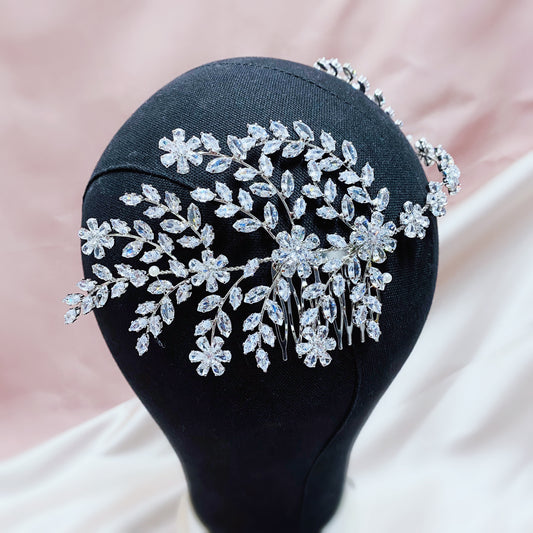 #08412058  39cm*10cm Ziconia Headpiece