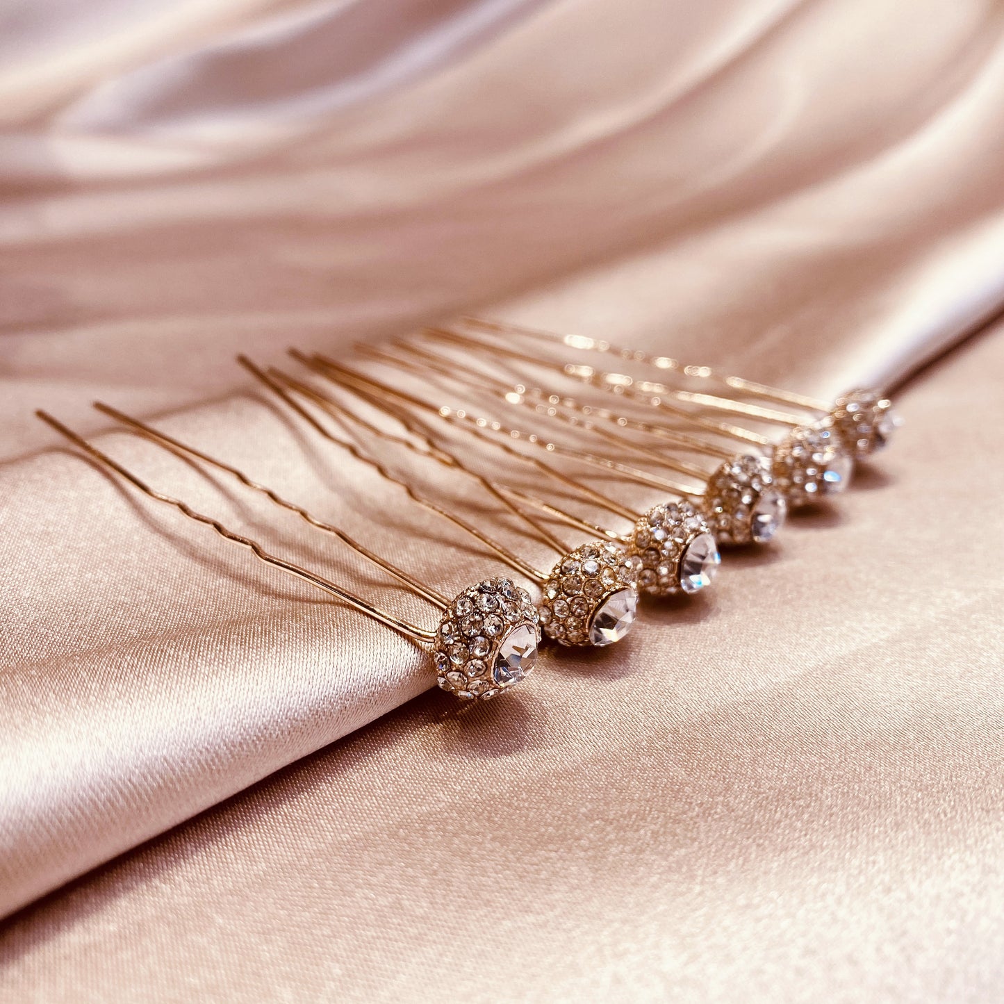 #05448187 Rhinestones Hairpins available color Sliver, Rose gold, Gold (Set for 6)
