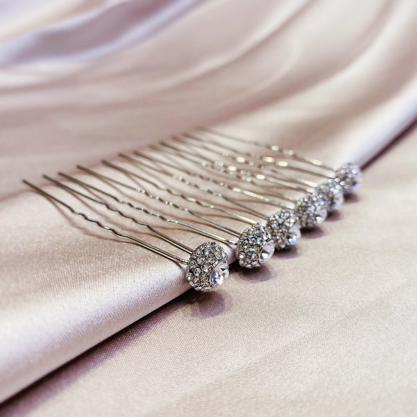#05448187 Rhinestones Hairpins available color Sliver, Rose gold, Gold (Set for 6)