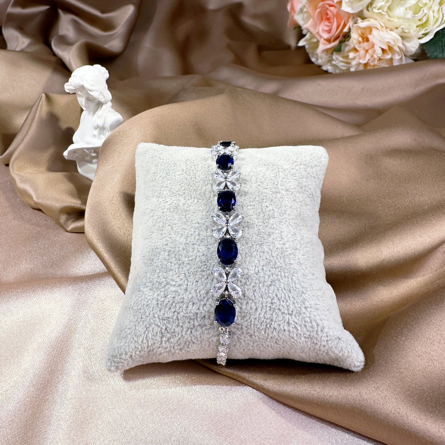 23117011 Cubic Zirconia Bracelets (Available Silver, Blue & Green)