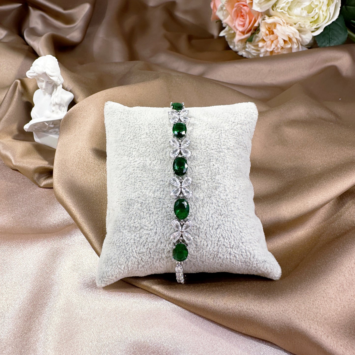 23117011 Cubic Zirconia Bracelets (Available Silver, Blue & Green)