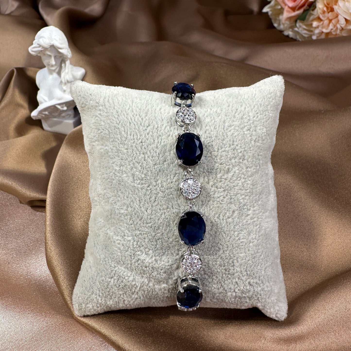 23114004 Cubic Zirconia Bracelets (Available Silver, Blue, & Green)