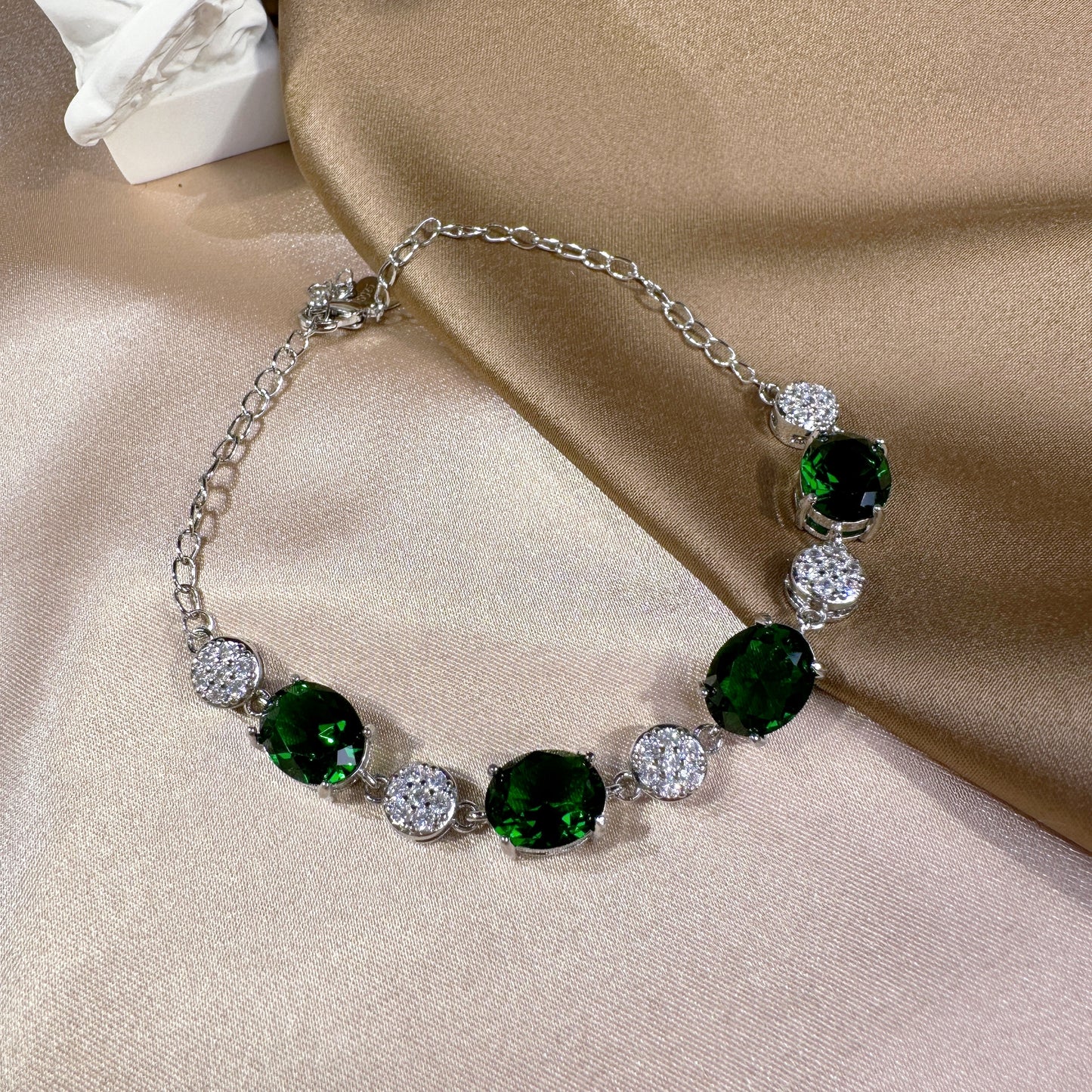 23114004 Cubic Zirconia Bracelets (Available Silver, Blue, & Green)