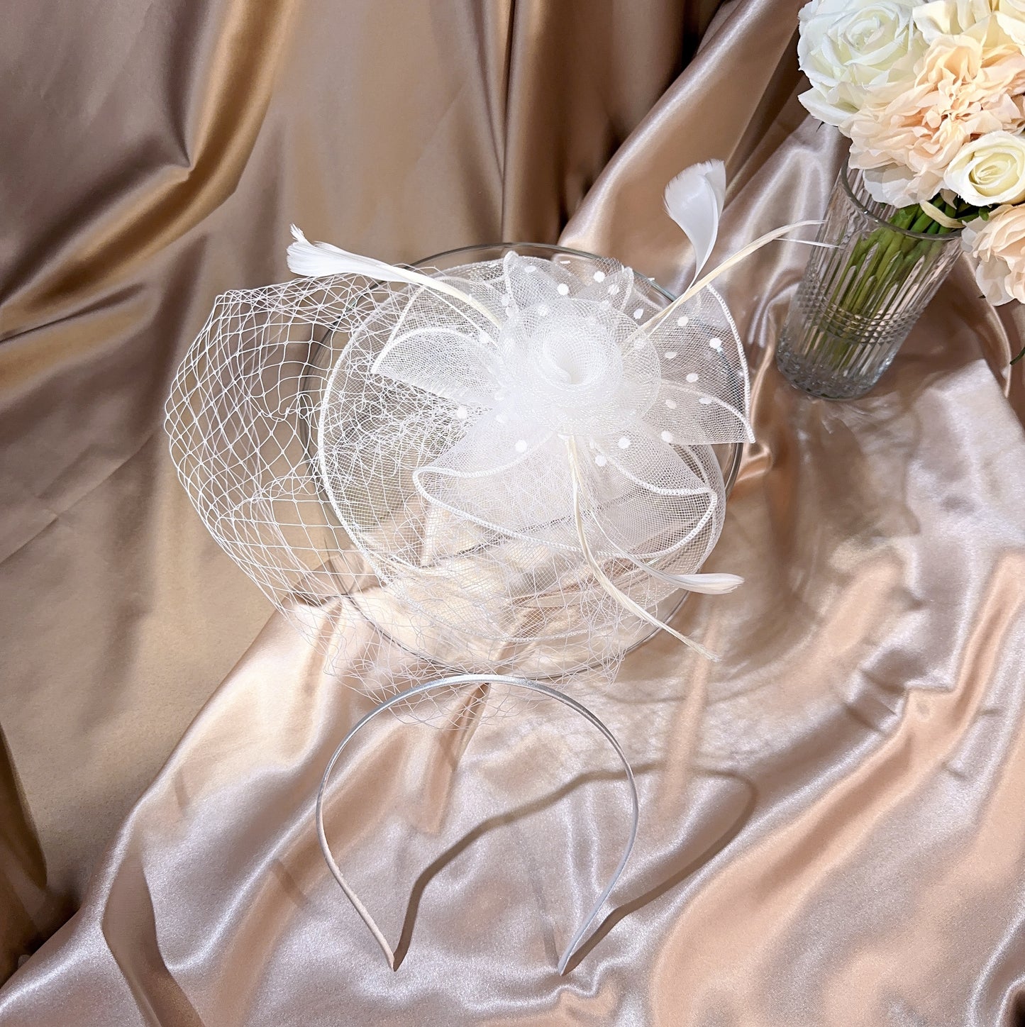 #03948009 Ladies' Cambric Fascinators With Veil