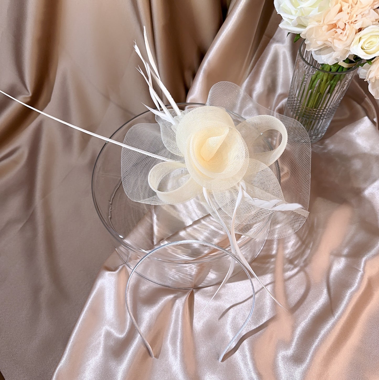 039480013 Fascinators for Women Bridal Hats for Wedding Tea Party Hats Millinary