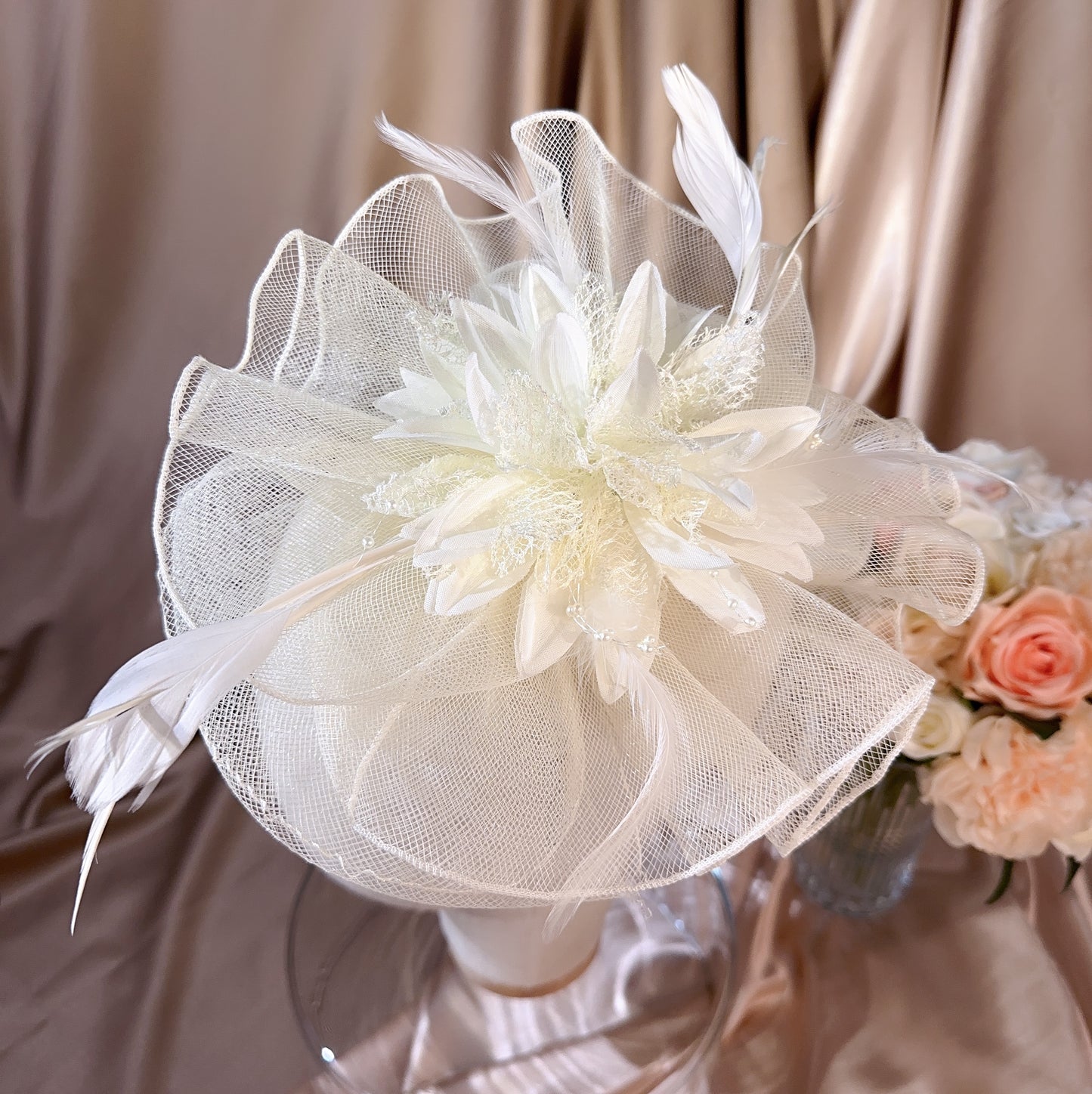 039480014 Fascinators for Special Occasion Bridal Hats for Wedding Tea Party Hats (Available Black, White)