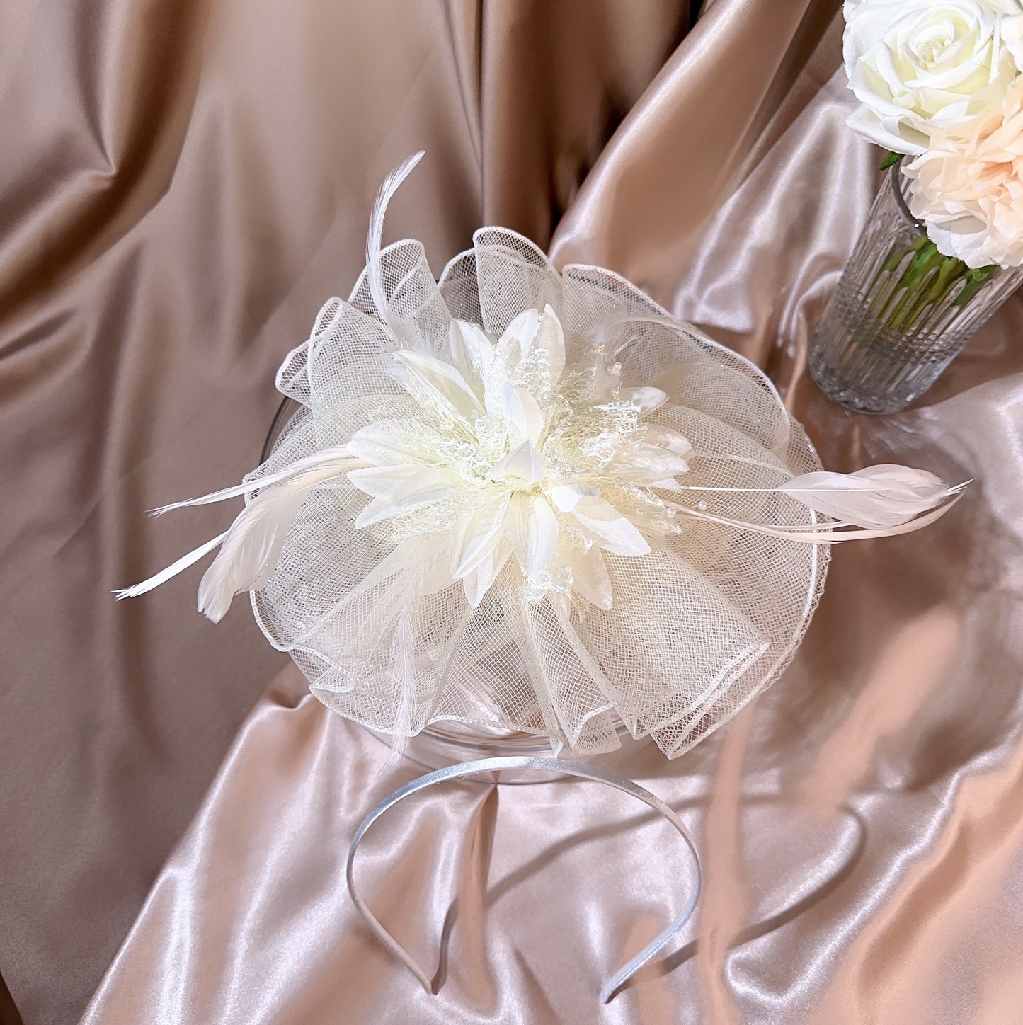 039480014 Fascinators for Special Occasion Bridal Hats for Wedding Tea Party Hats (Available Black, White)