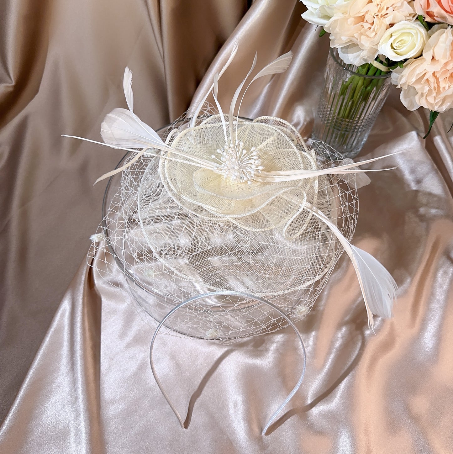 039480015 Bridal Hats for Wedding Tea Party Hats Fascinators (Available Black )