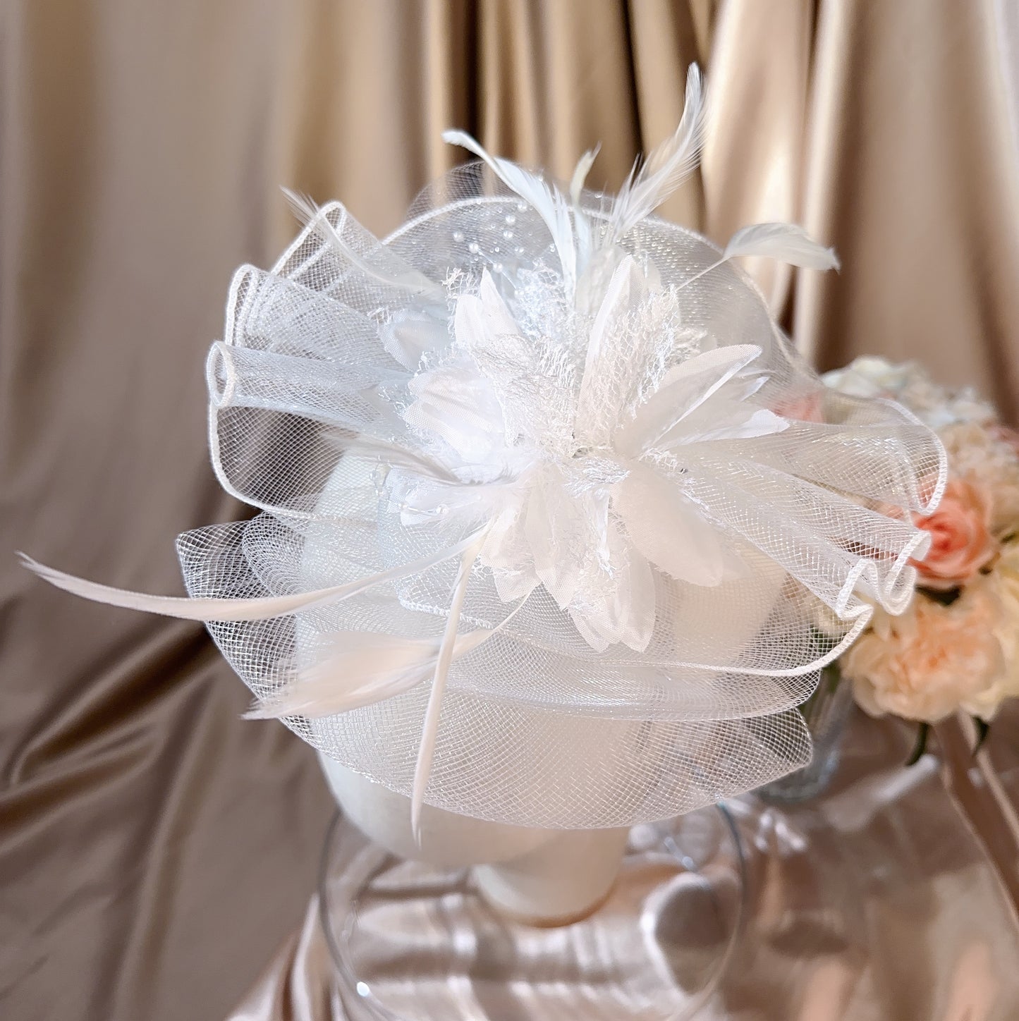 039480014 Fascinators for Special Occasion Bridal Hats for Wedding Tea Party Hats (Available Black, White)