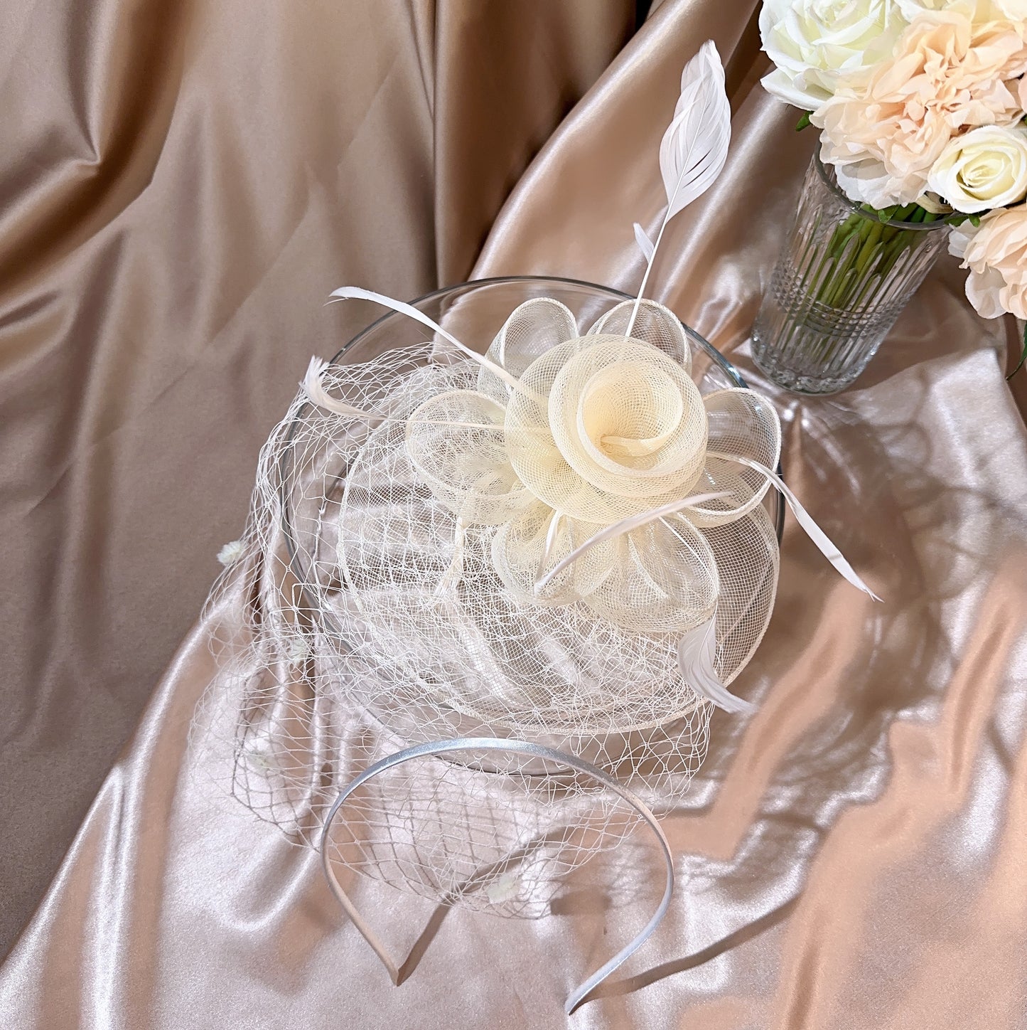 039480011 Fascinators for Women Bridal Hats for Wedding Tea Party Hats