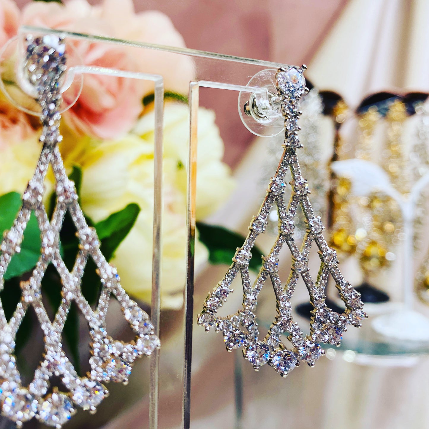 #10532012 Cubic Zirconia Earrings 5*3cm